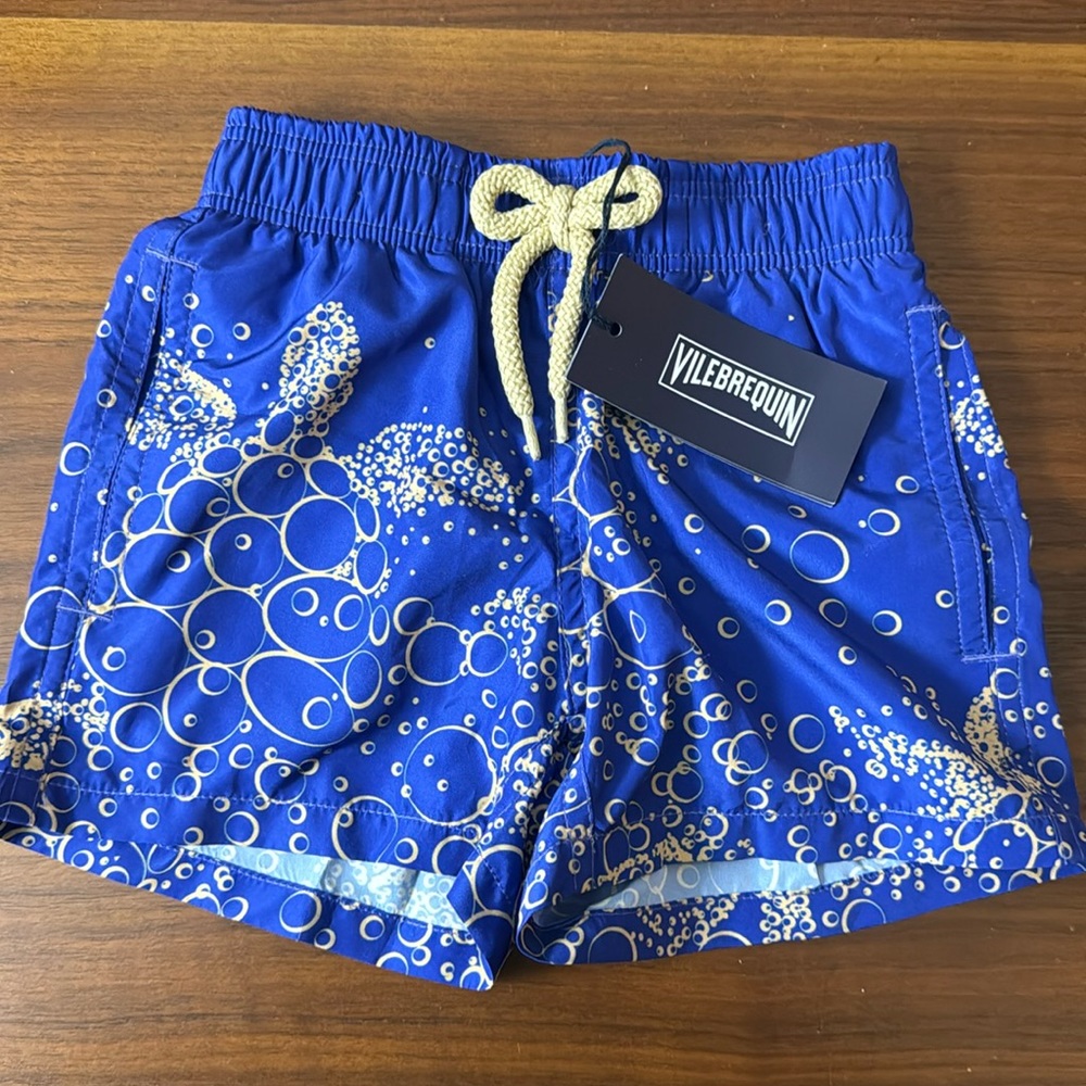 Vilebrequin boys toddler size 2 swim trunks shorts blue new with tags
